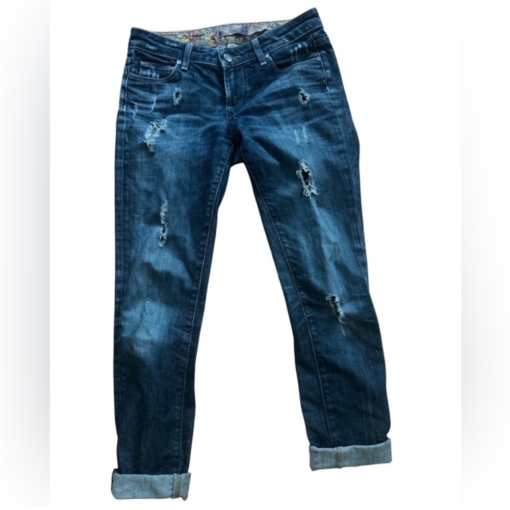 Paige Jimmy Jimmy Distressed Blue Women's Jeans 25